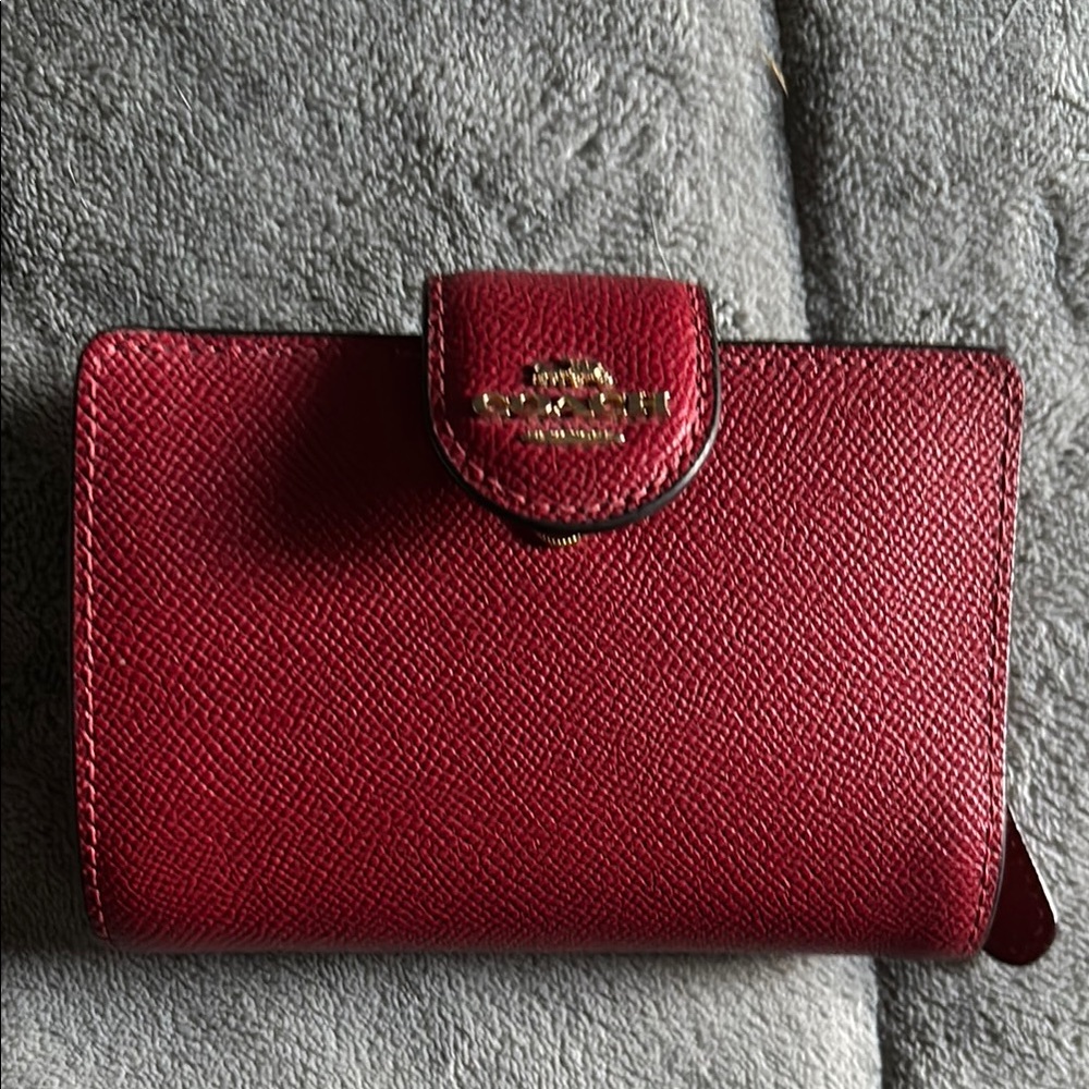 Coach Red Leather Wallet
